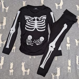 Twin pregnancy maternity set skeleton Halloween S